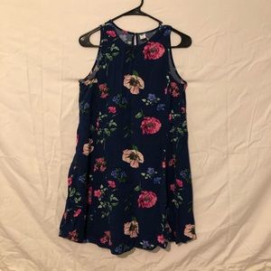 blue floral dress